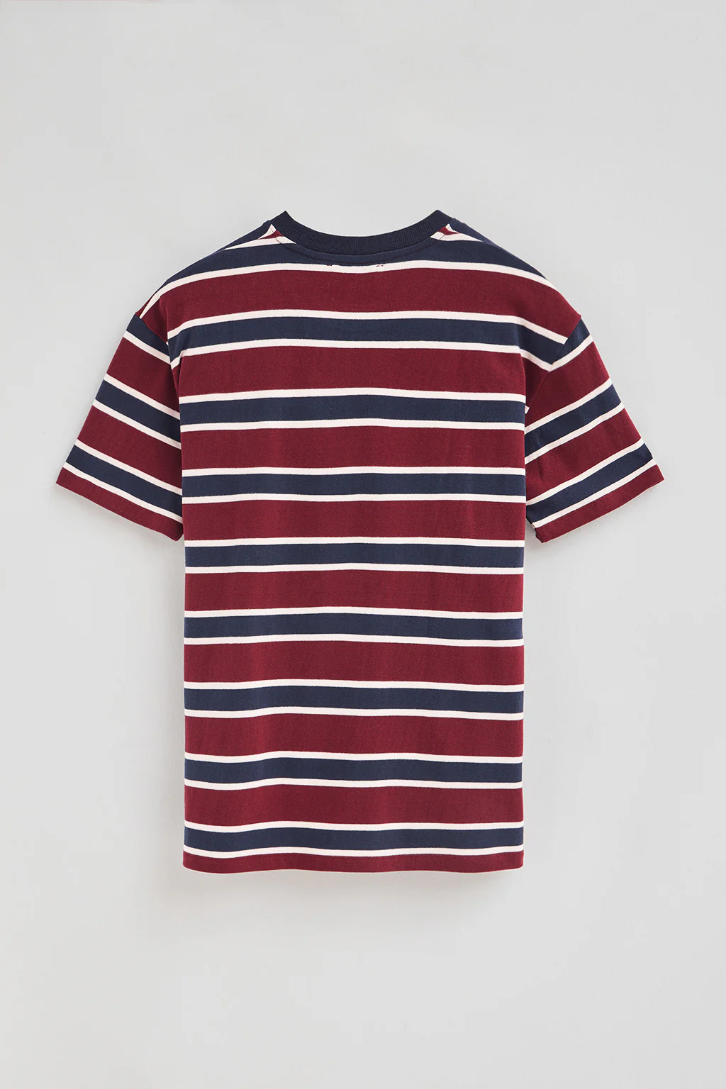 Camiseta granate y azul de rayas con logo engomado Polo Club - Image 8