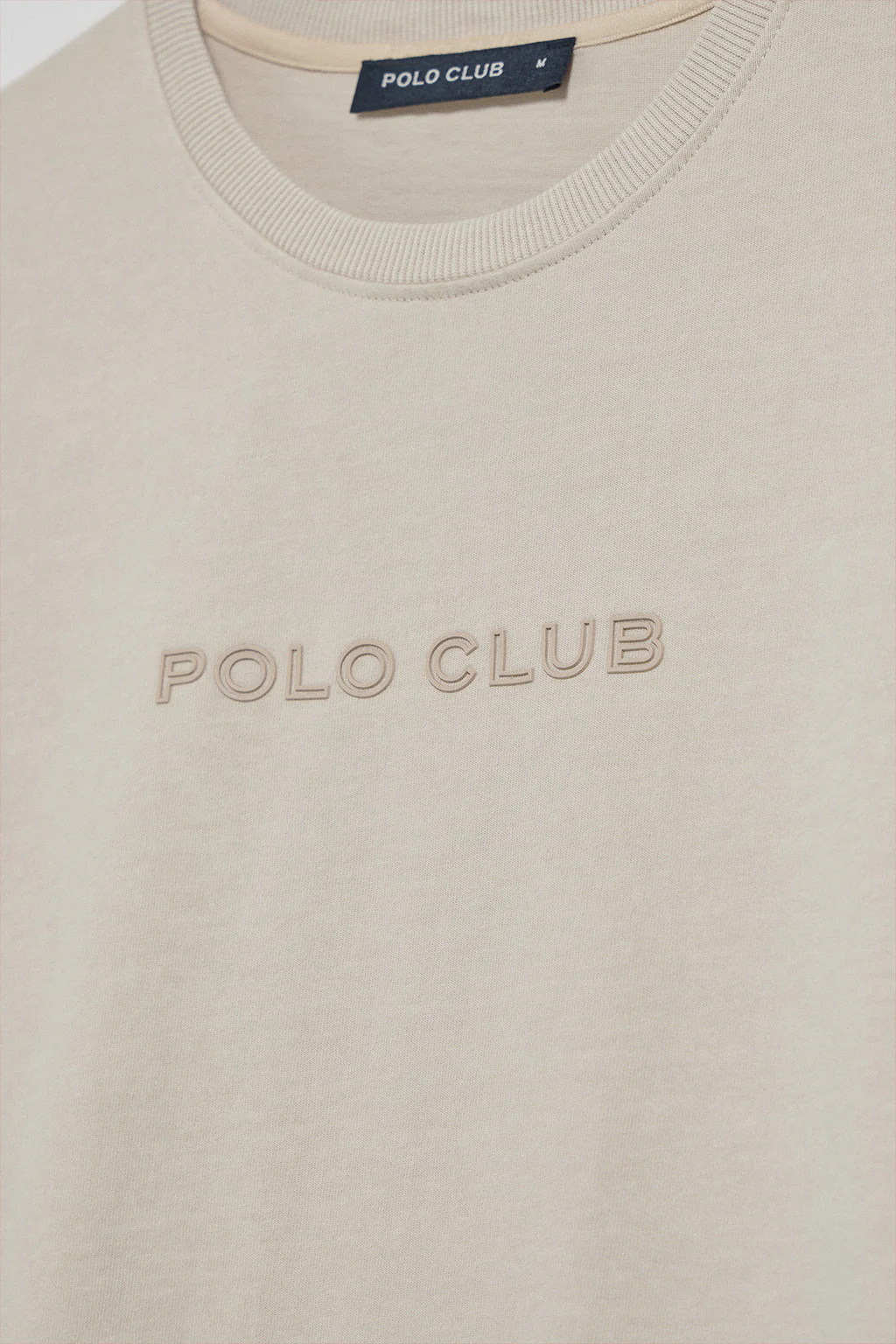 Camiseta de manga larga Hermes beige con logo engomado Polo Club - Image 10