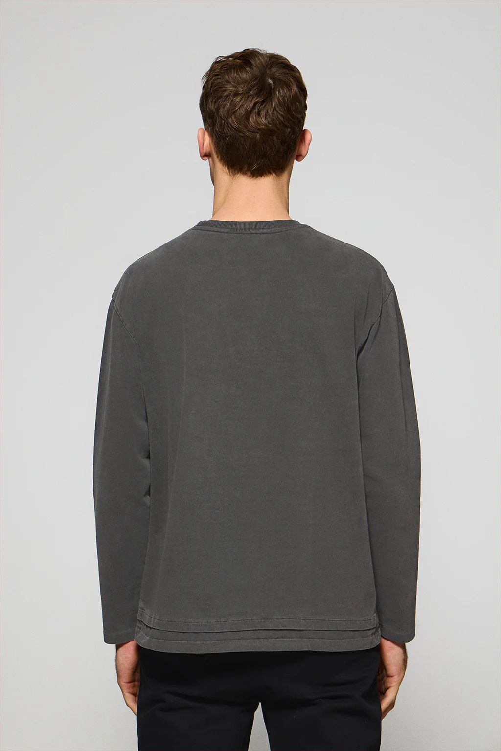 Camiseta de manga larga Hermes negra con logo engomado Polo Club - Image 2