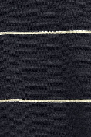 Camiseta de rayas azul marino y amarillo claro con parche Polo Club - Image 12