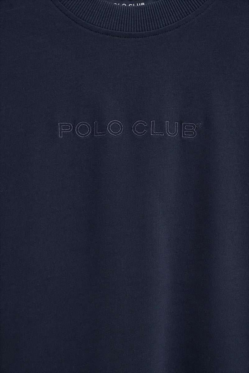 Camiseta azul marino de corte holgado con bordado Polo Club - Image 7