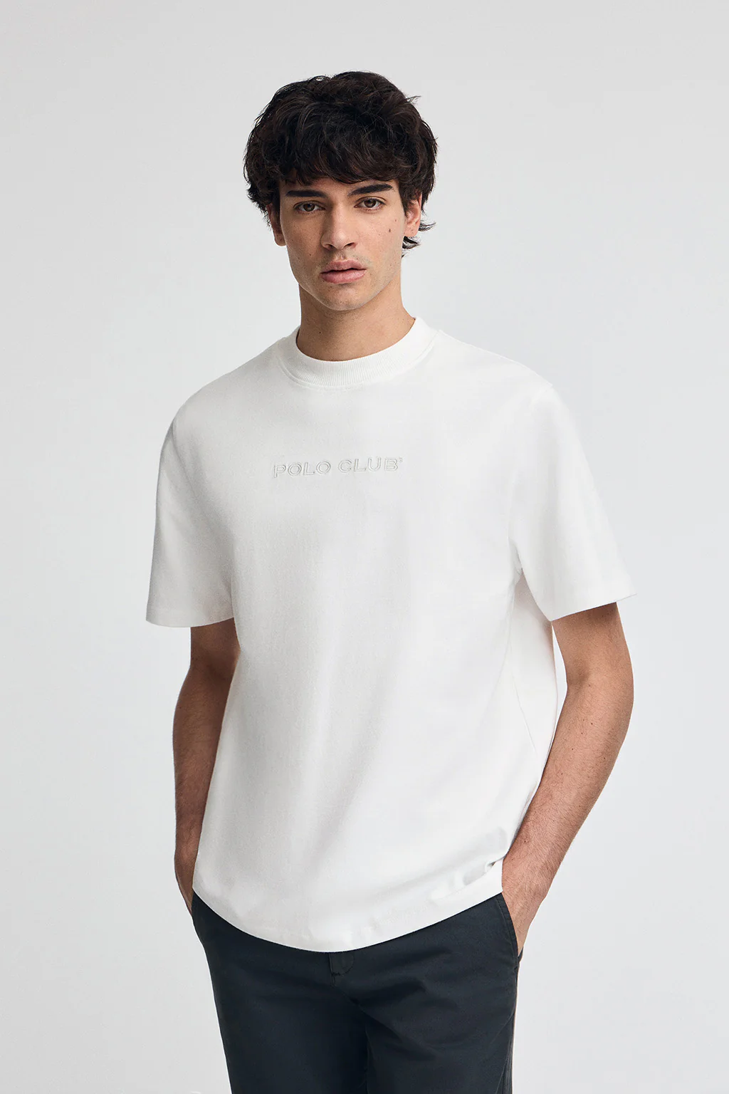 Camiseta JK blanca con logo contrastado Polo Club
