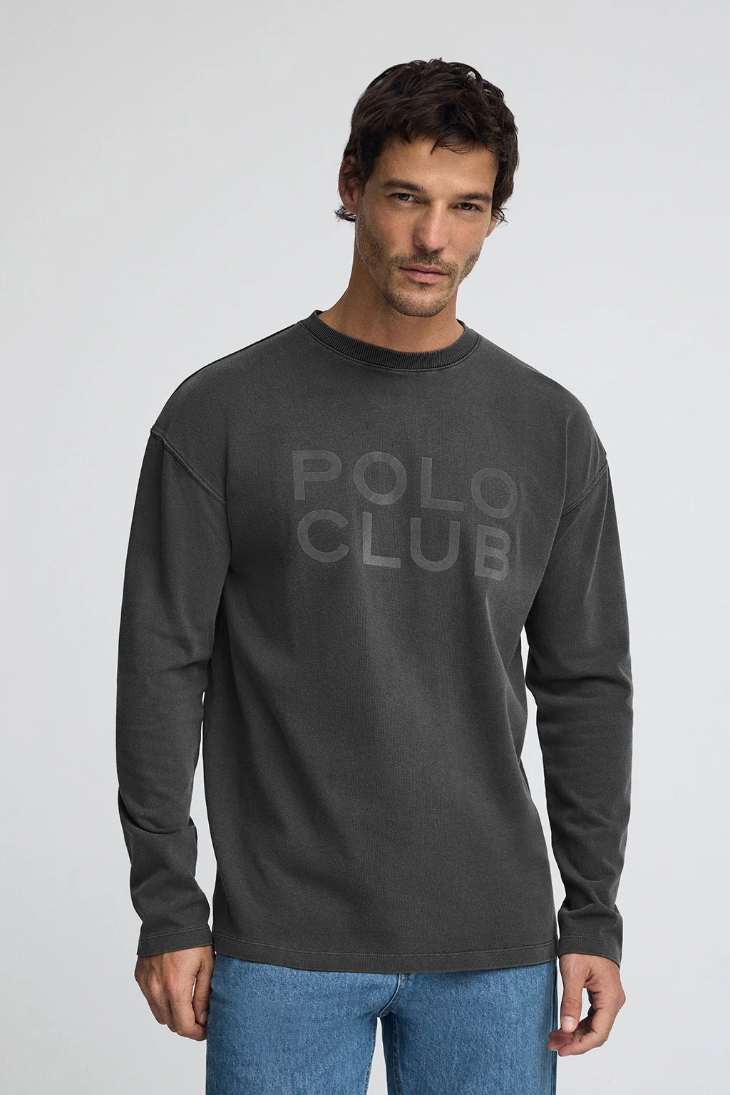 Camiseta Karat gris oscuro con logo Polo Club