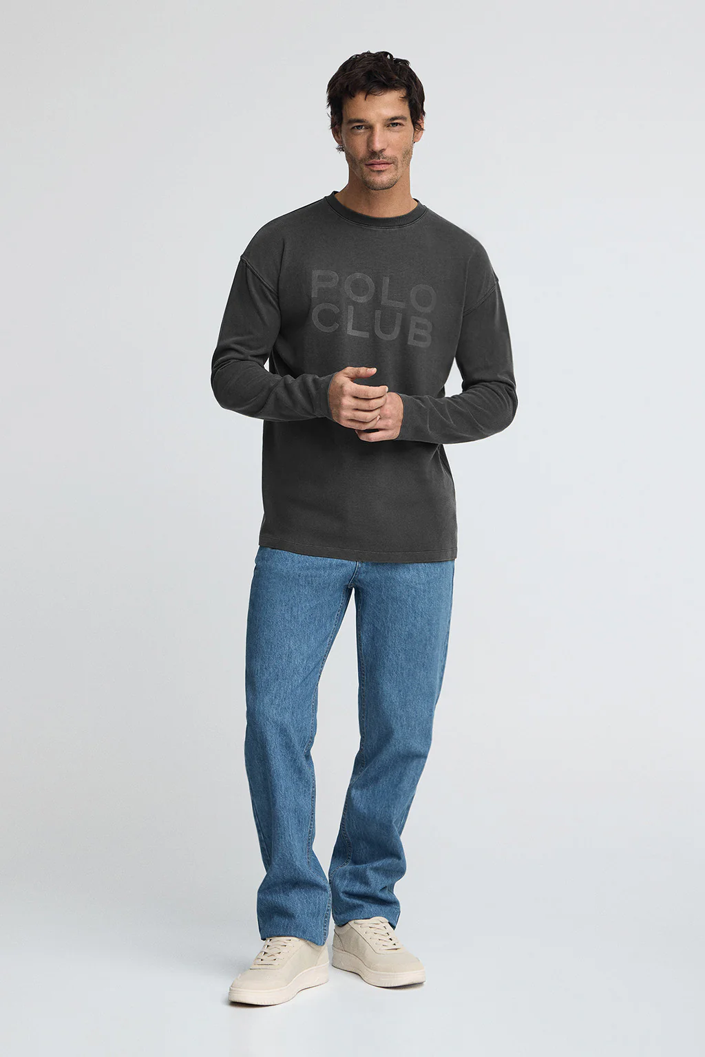 Camiseta Karat gris oscuro con logo Polo Club - Image 4
