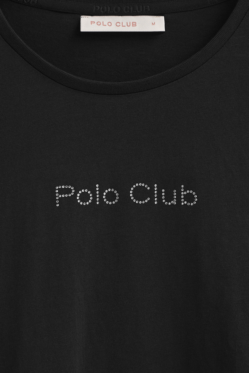 Camiseta negra de manga larga con brillantes Polo Club - Image 7