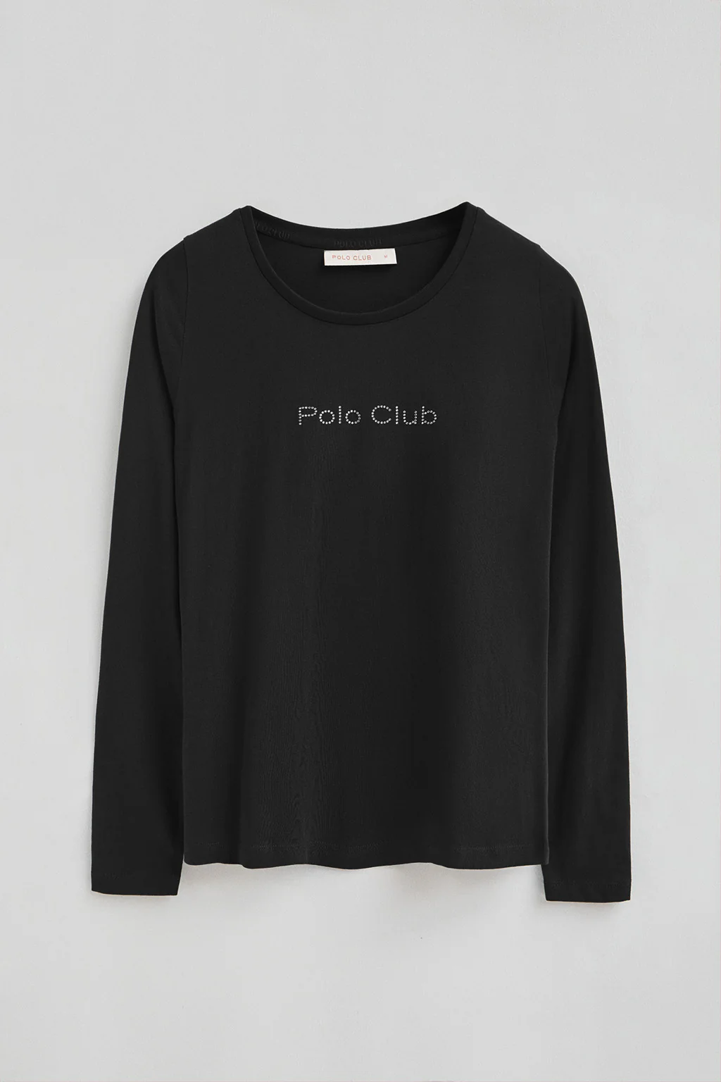 Camiseta negra de manga larga con brillantes Polo Club - Image 8