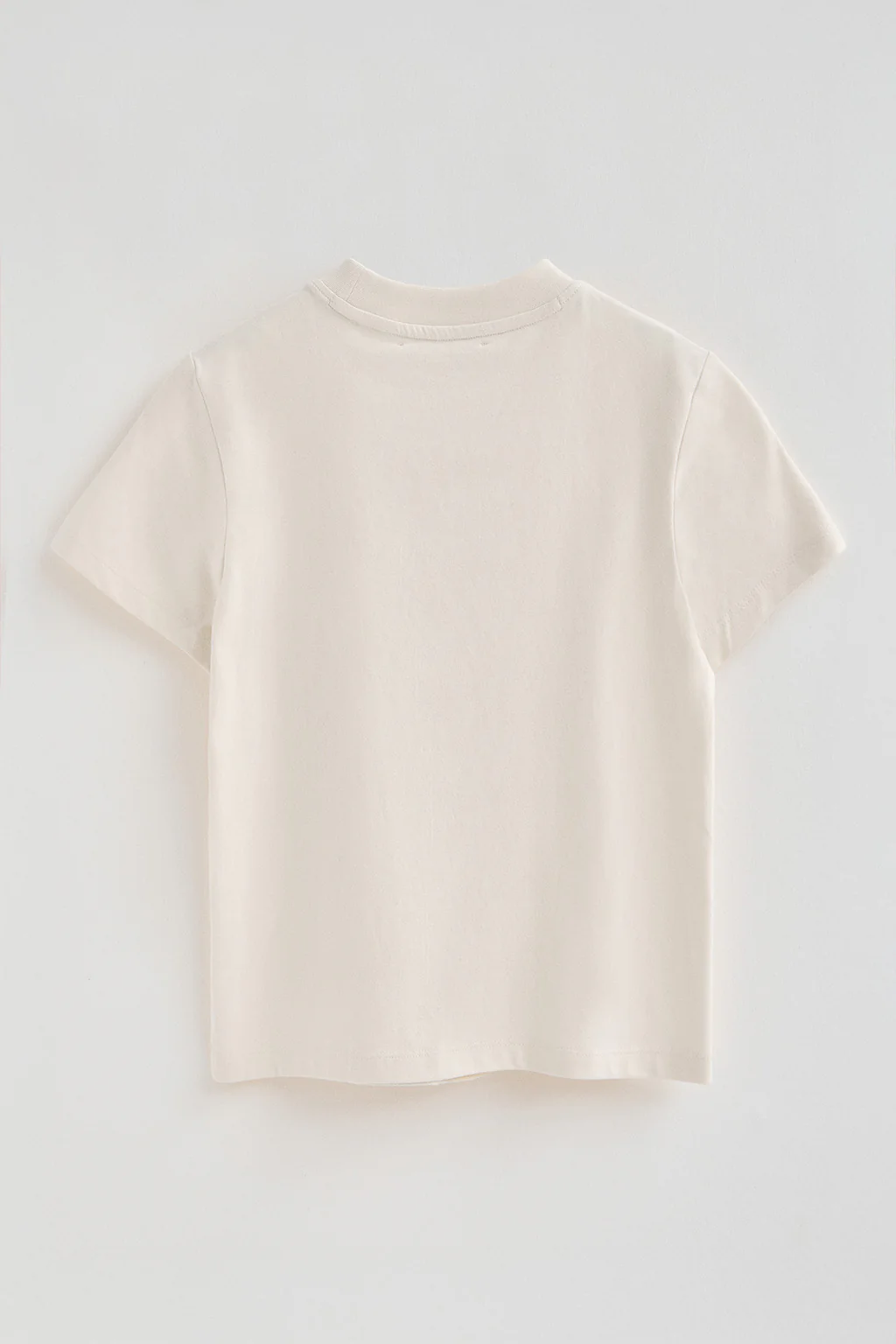 Camiseta color crudo de manga corta y corte boxy con logotipo brillantes Polo Club - Image 8