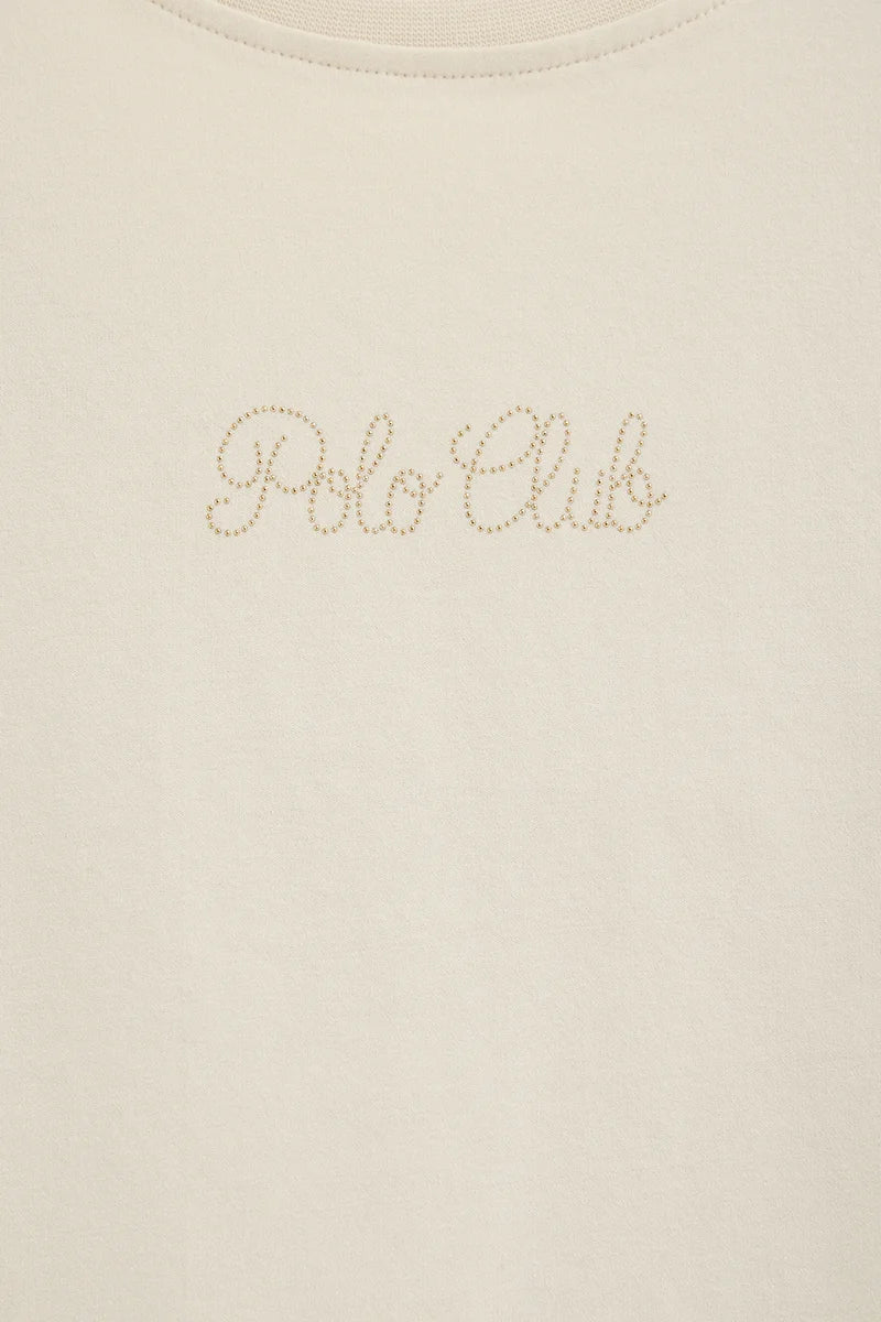 Camiseta color crema de manga corta con brillantes Polo Club - Image 7