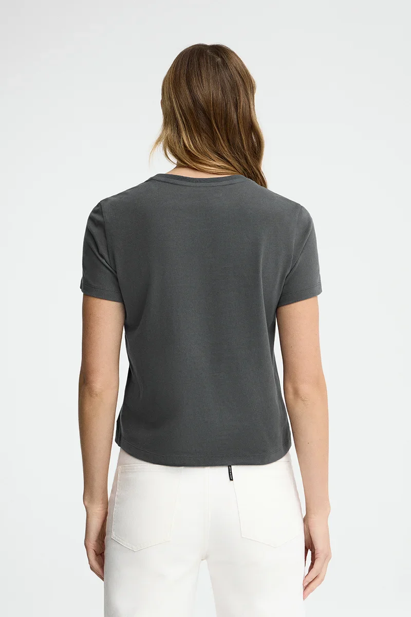 Camiseta gris piedra de manga corta con brillantes Polo Club - Image 5