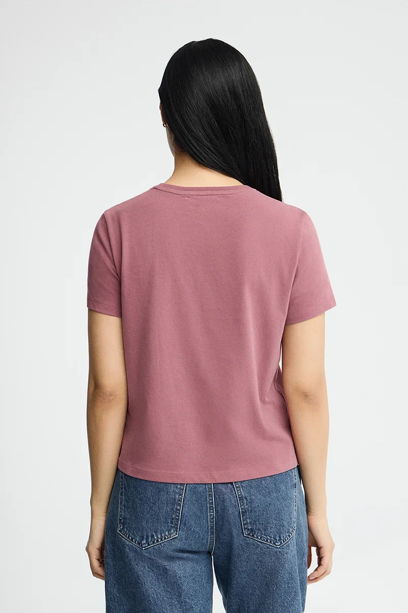 Camiseta rosa retro de manga corta con brillantes Polo Club - Image 4