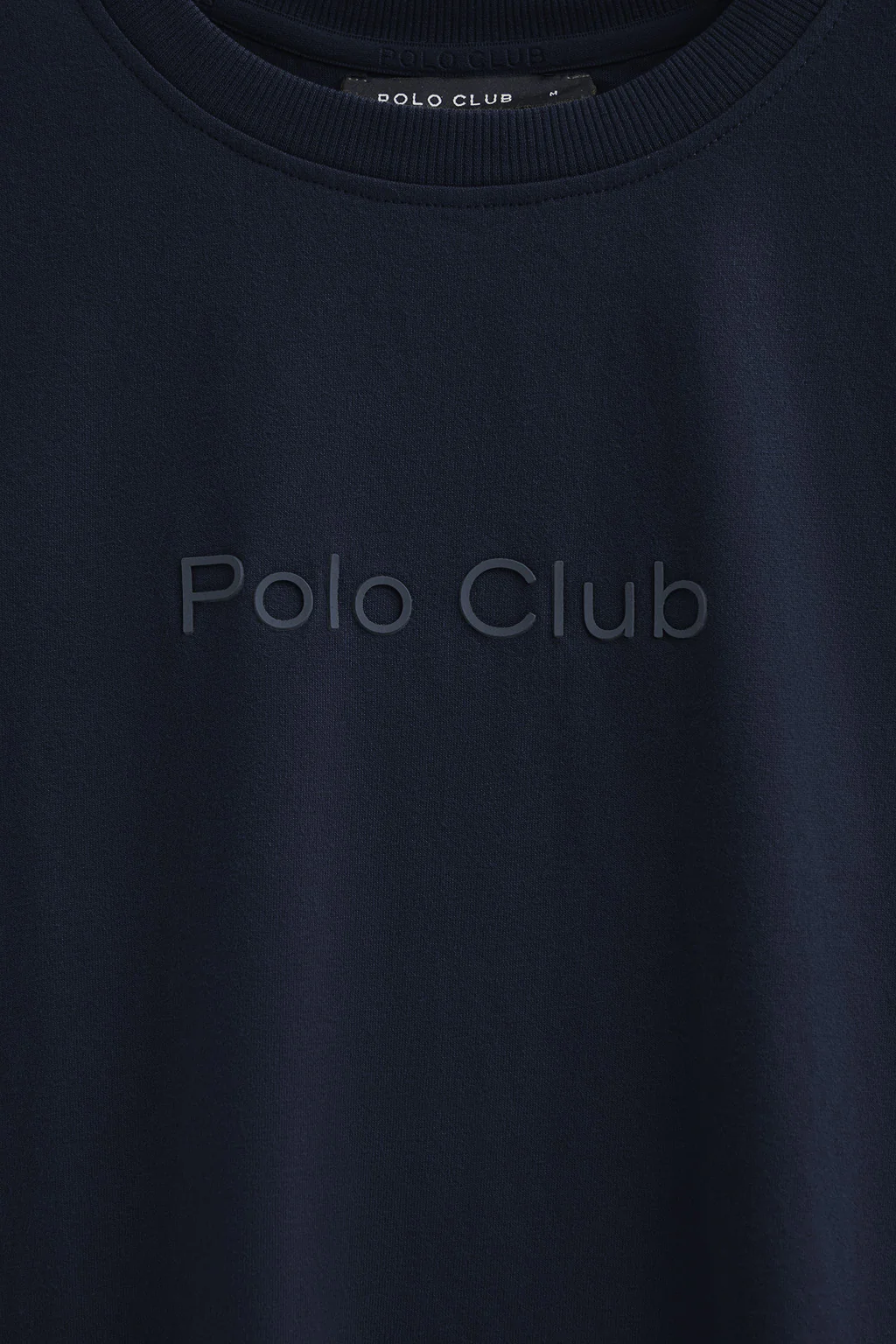 Camiseta azul marino de manga corta y logo engomado Polo Club - Image 7