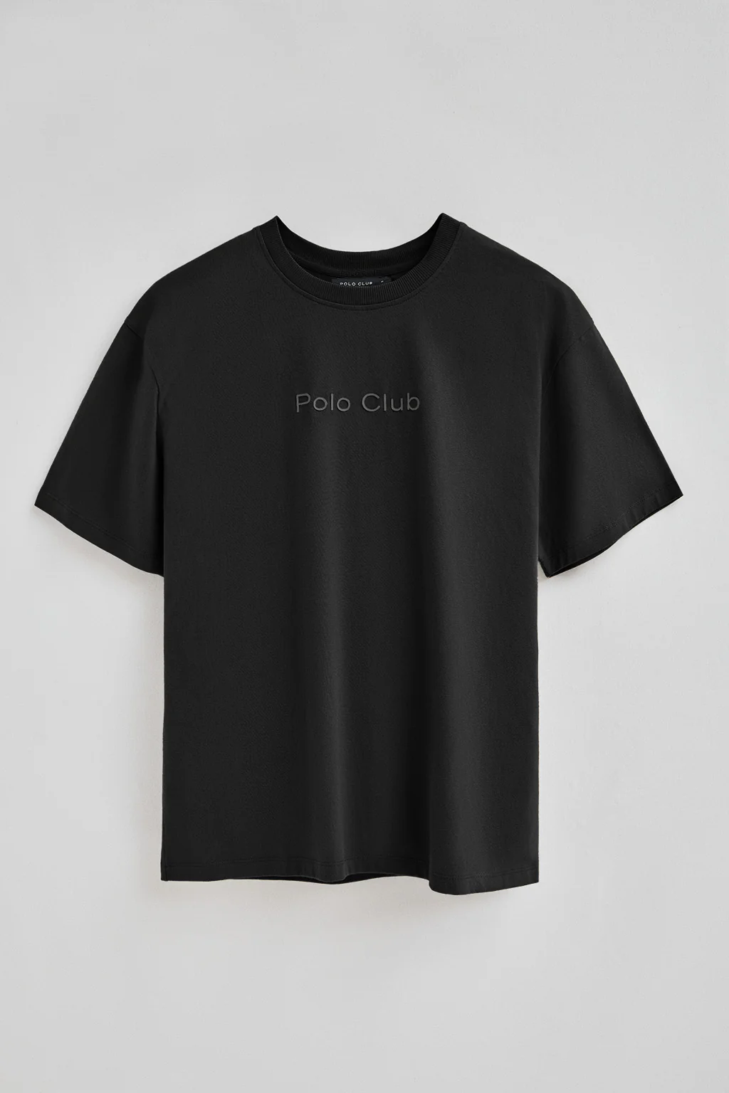 Camiseta negra de manga corta y logo engomado Polo Club - Image 6