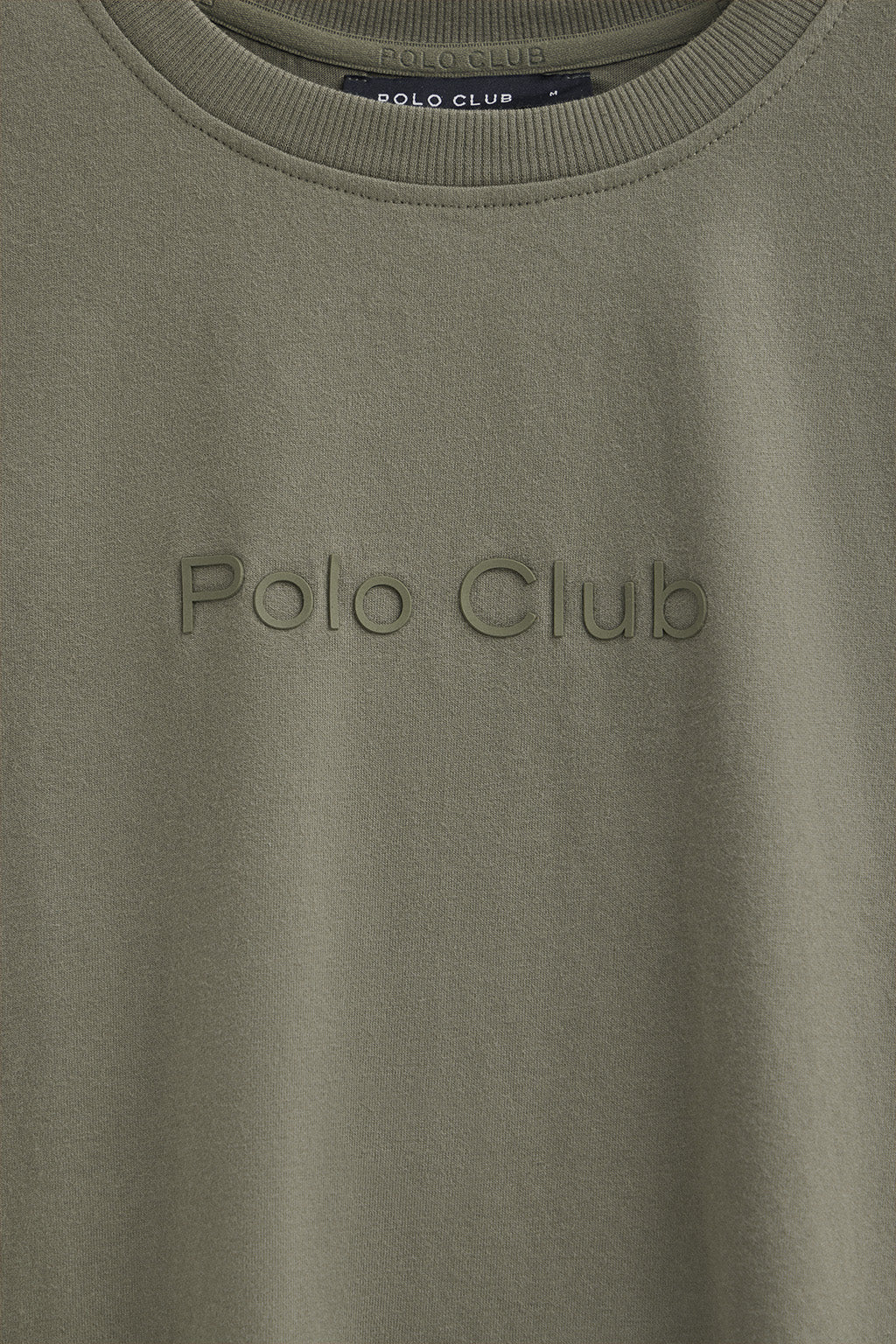 Camiseta verde militar de manga corta y logo engomado Polo Club - Image 7