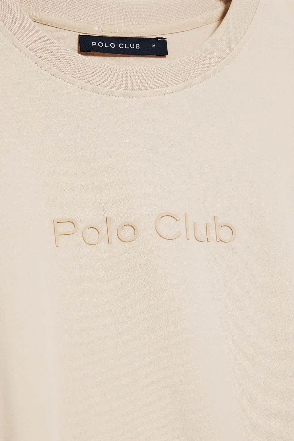 Camiseta beige de manga corta y cuello redondo con logotipo Polo Club - Image 10