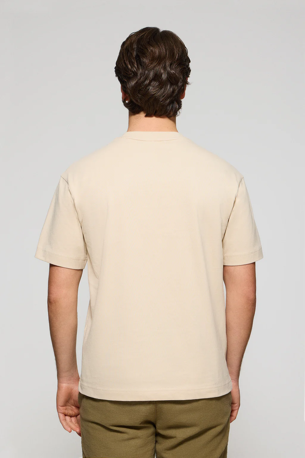 Camiseta beige de manga corta y cuello redondo con logotipo Polo Club - Image 5