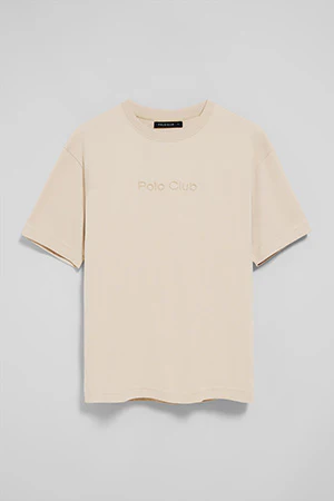 Camiseta beige de manga corta y cuello redondo con logotipo Polo Club - Image 7