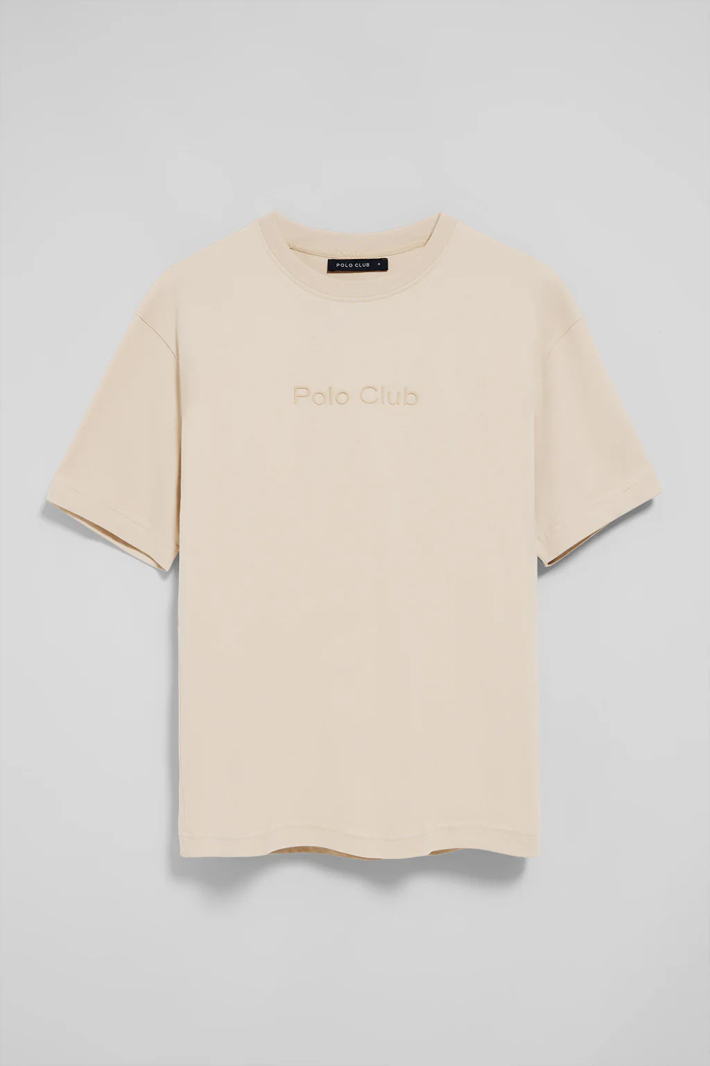 Camiseta beige de manga corta y cuello redondo con logotipo Polo Club - Image 9