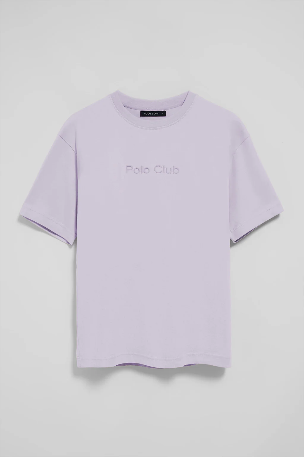 Camiseta color lavanda de manga corta y cuello redondo con logotipo Polo Club - Image 5