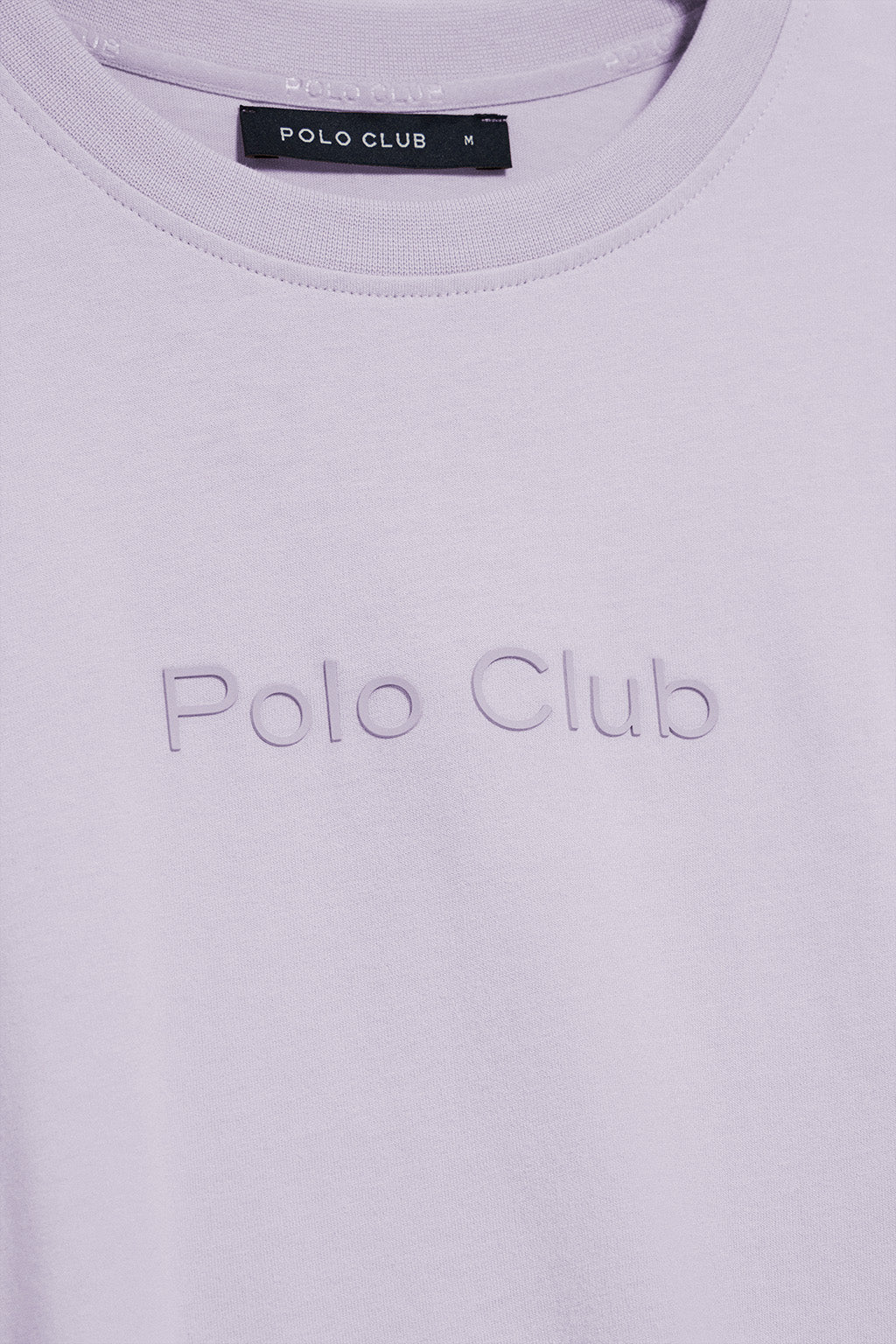 Camiseta color lavanda de manga corta y cuello redondo con logotipo Polo Club - Image 9