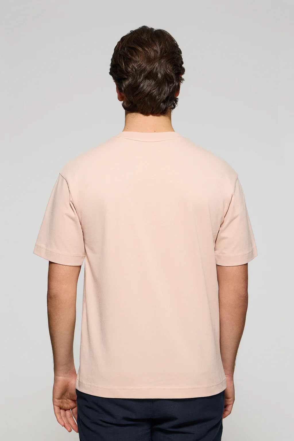 Camiseta color maquillaje de manga corta y cuello redondo con logotipo Polo Club - Image 2