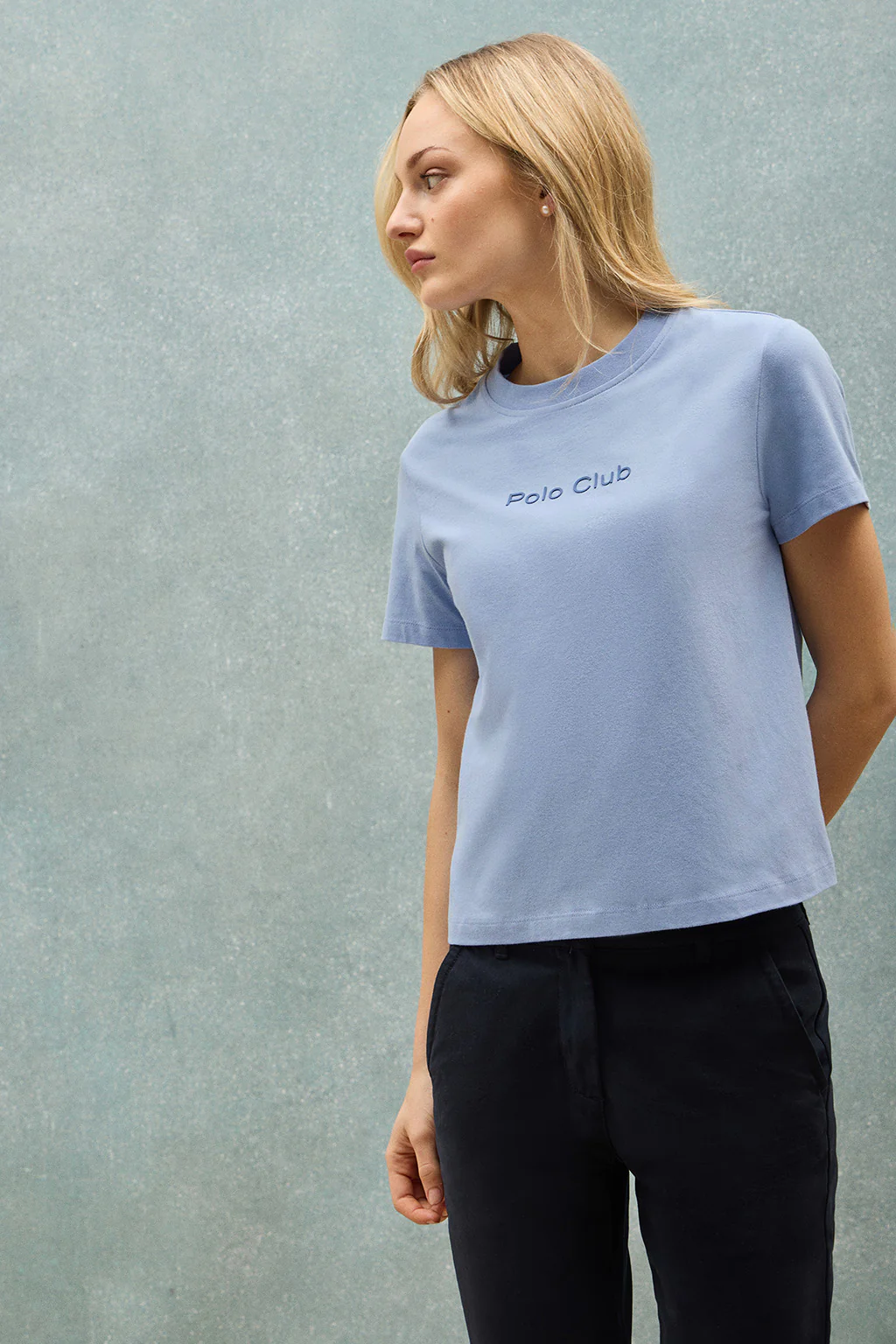 Camiseta Tori color azul agua con logo Minimal Combo Polo Club - Image 4