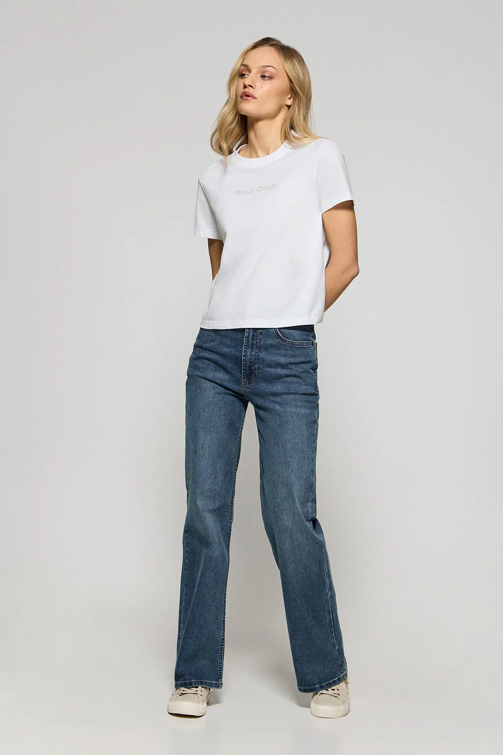 Camiseta Tori blanca con logo Minimal Combo Polo Club - Image 3