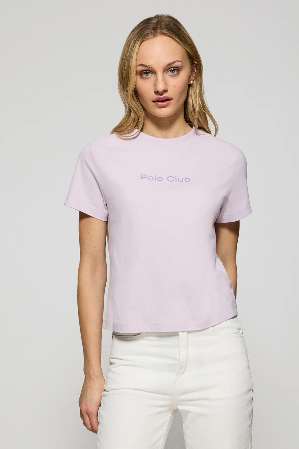 Camiseta Tori color lavanda con logo Minimal Combo Polo Club