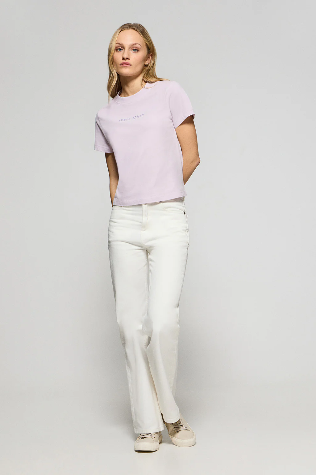 Camiseta Tori color lavanda con logo Minimal Combo Polo Club - Image 4