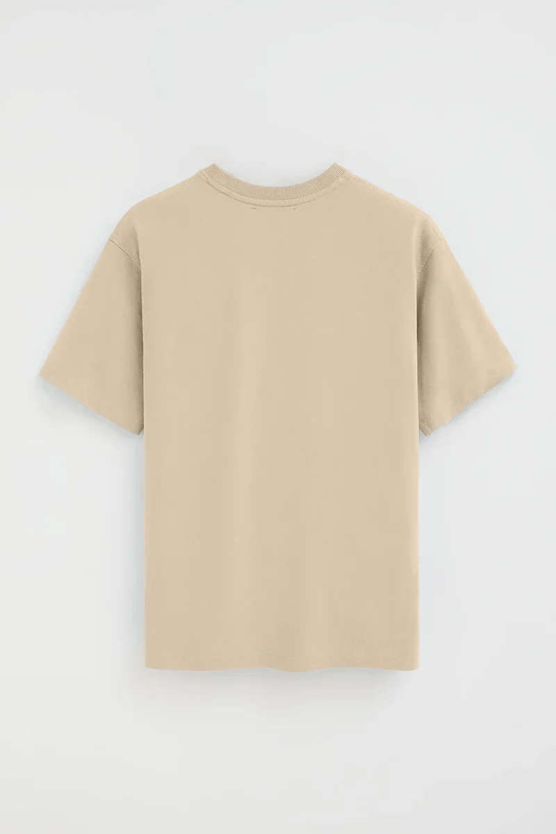 Camiseta beige de corte relajado con logo engomado Polo Club - Image 8