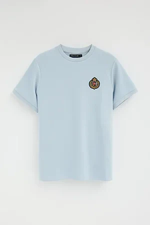 Camiseta azul claro de manga corta con logo náutico Polo Club - Image 9