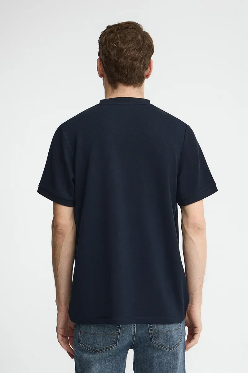 Camiseta azul marino de manga corta con logo náutico Polo Club - Image 5