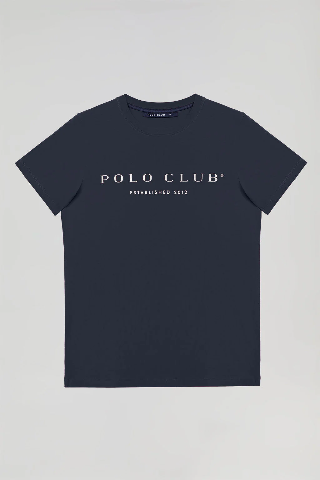Camiseta básica azul marino con print icónico Polo Club - Image 8