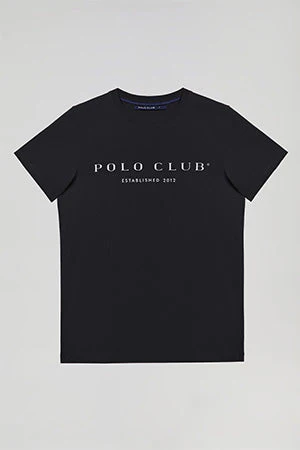Camiseta básica negra con print icónico Polo Club - Image 10