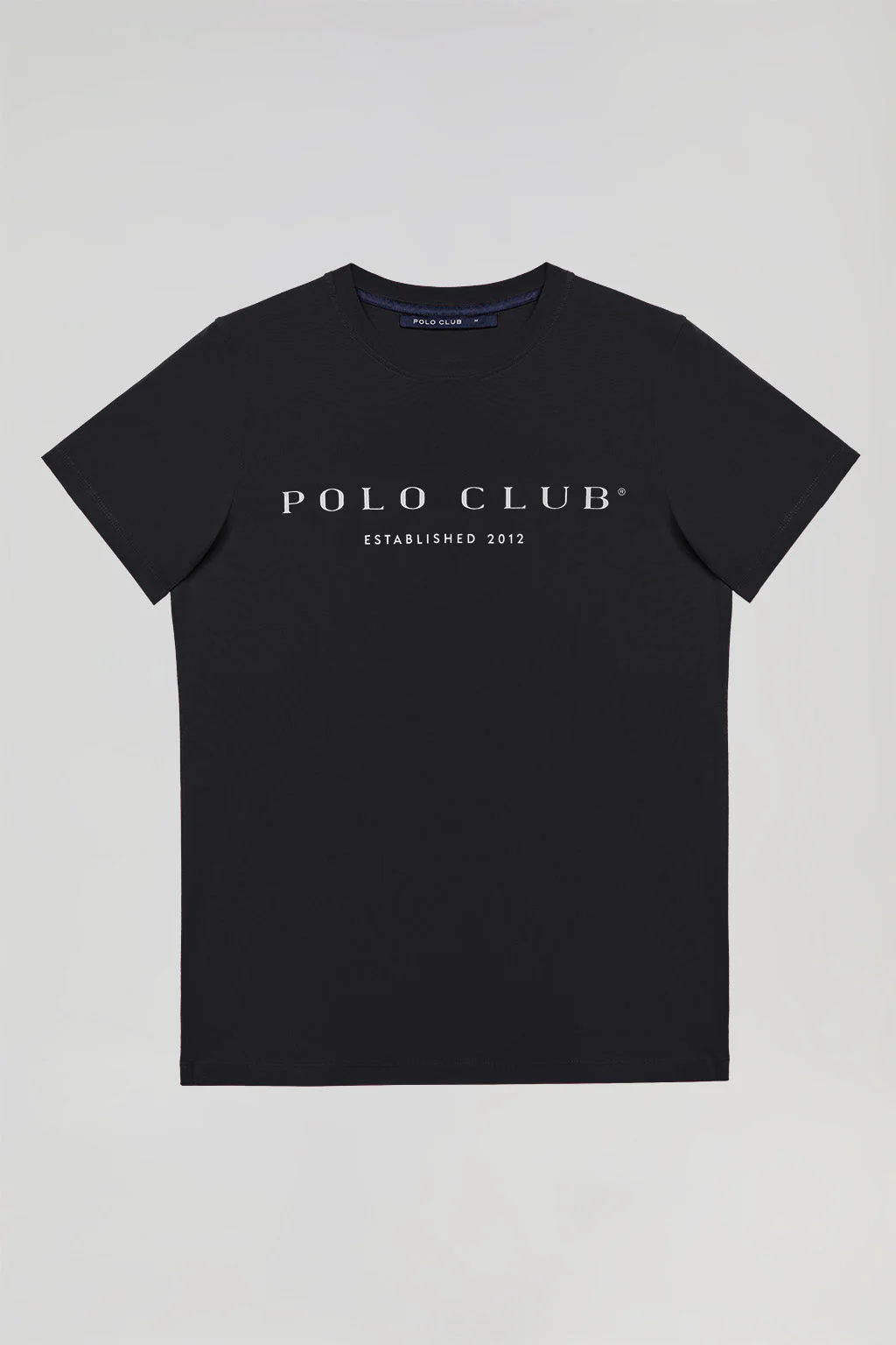 Camiseta básica negra con print icónico Polo Club - Image 9