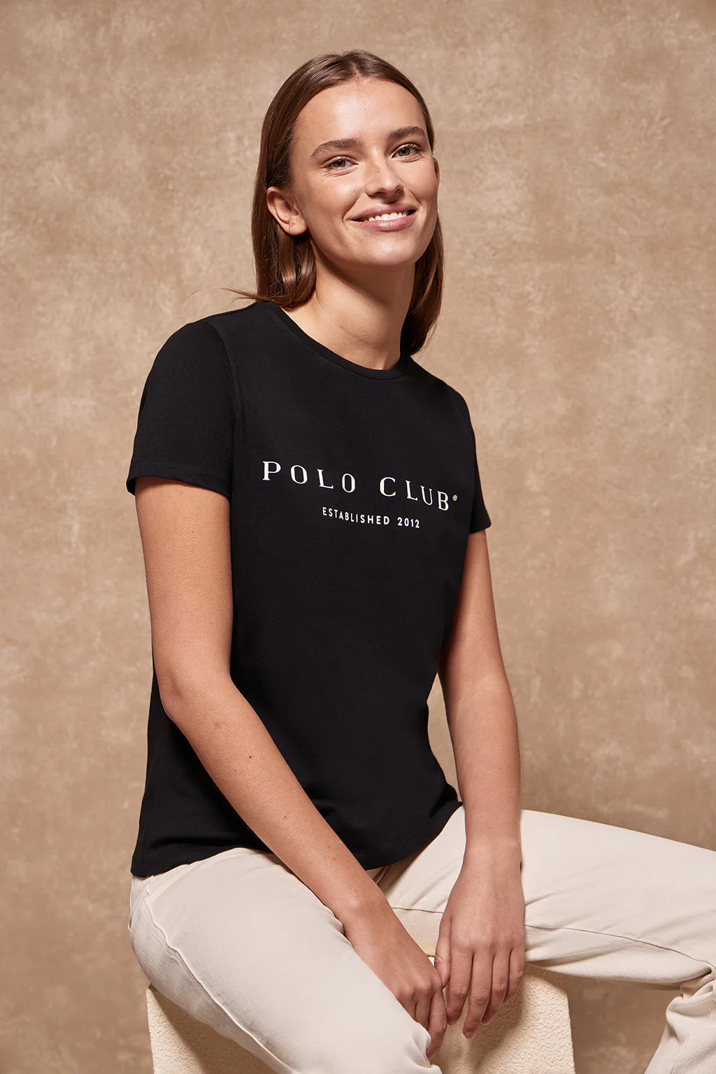 Camiseta negra con print icónico Polo Club - Image 5