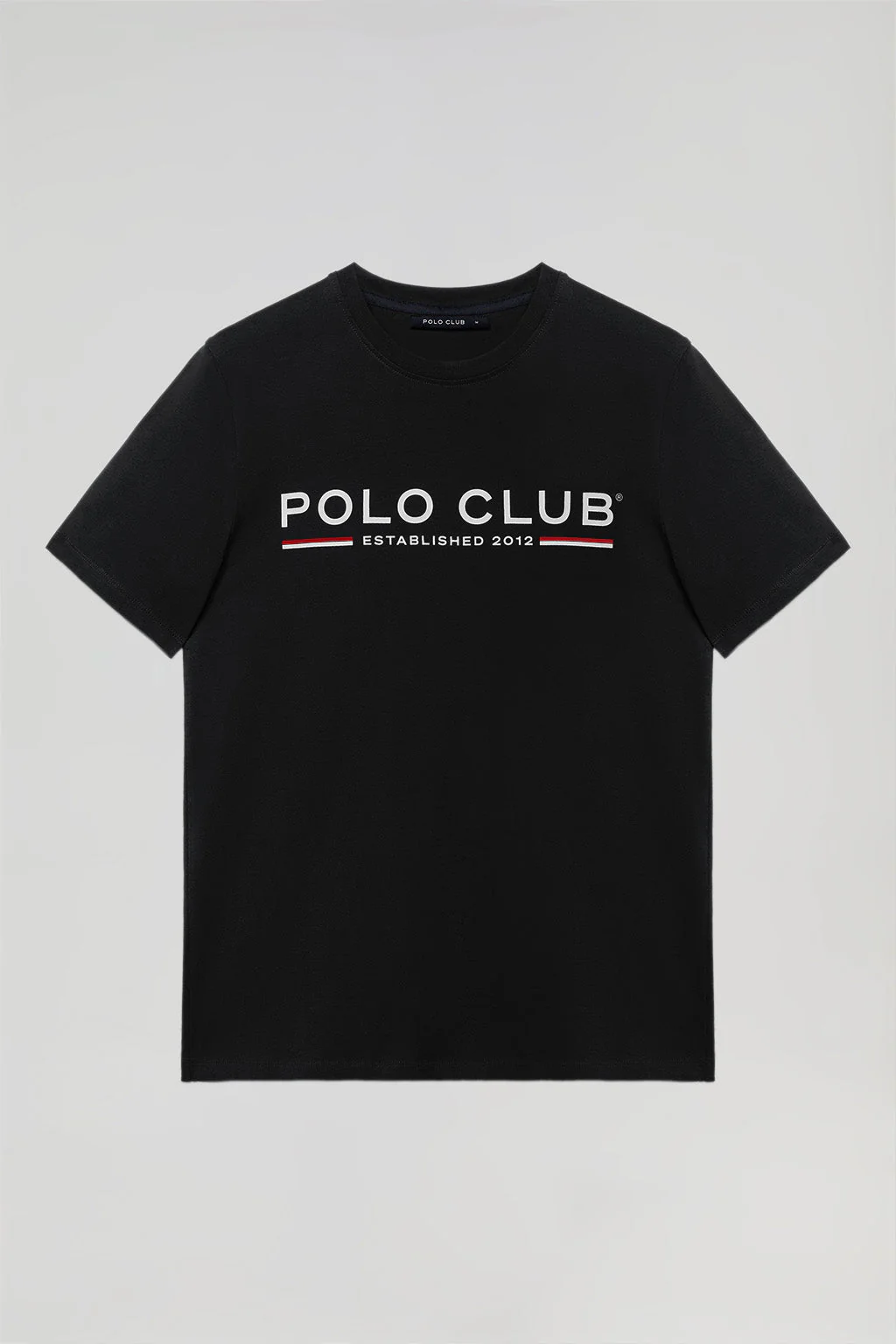 Camiseta básica negra con print icónico en el pecho - Image 5