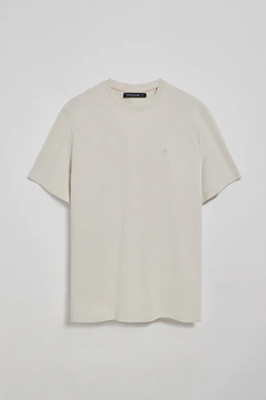 Camiseta gris claro microestructura con monograma bordado PC - Image 9