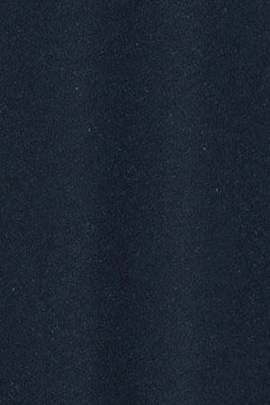 Camiseta azul marino en lino y algodón de cuello en pico y monograma bordado - Image 11