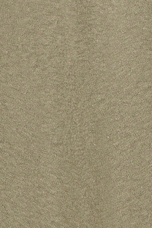 Camiseta verde en lino y algodón de cuello en pico y monograma bordado - Image 7