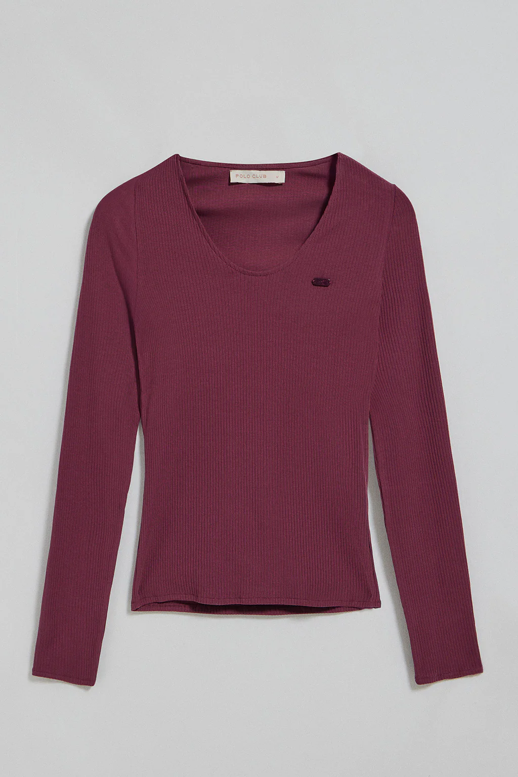 Camiseta color ciruela Penelope con detalle de botón nacarado Polo Club - Image 6
