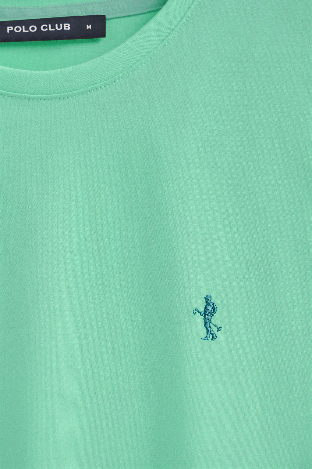 Camiseta aguamarina básica de cuello redondo y bordado Rigby Best - Image 6
