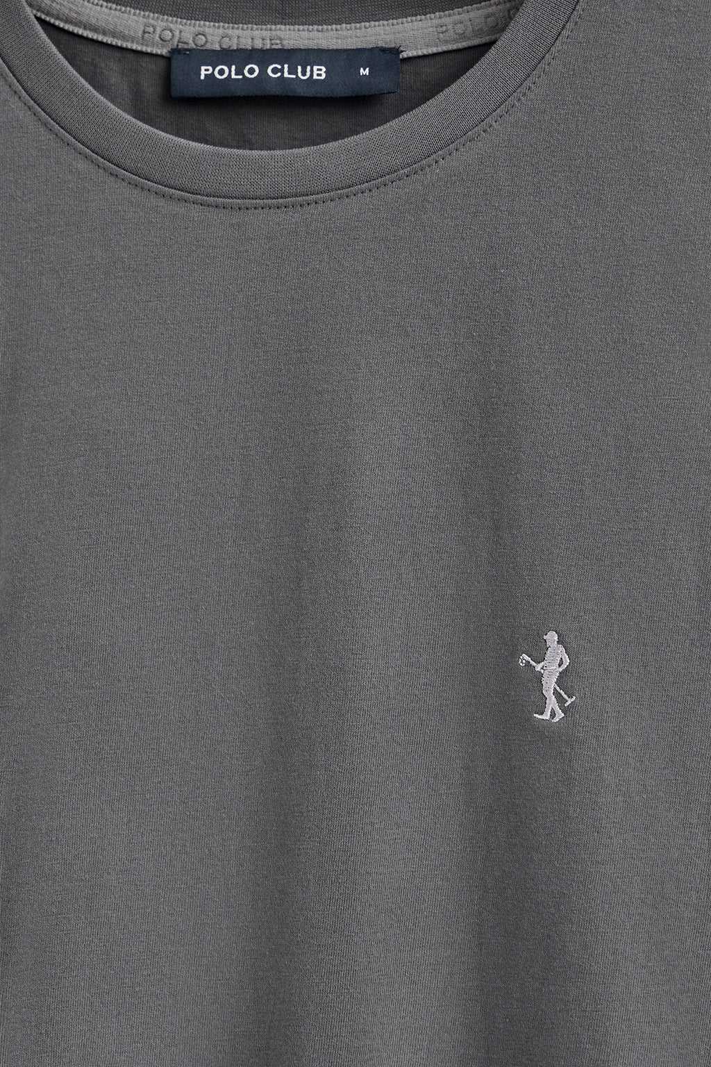 Camiseta gris asfalto básica de cuello redondo y bordado Rigby Best - Image 6