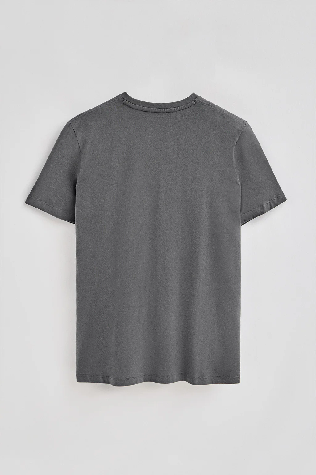 Camiseta gris asfalto básica de cuello redondo y bordado Rigby Best - Image 7
