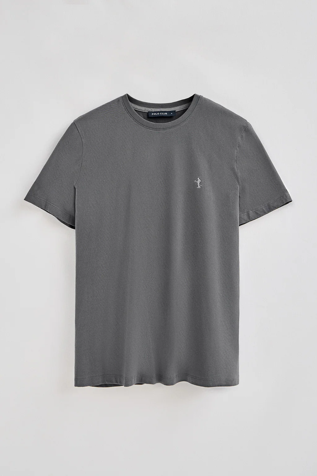 Camiseta gris asfalto básica de cuello redondo y bordado Rigby Best - Image 8