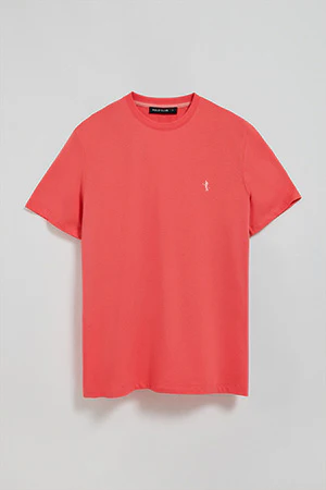 Camiseta coral básica de cuello redondo y bordado Rigby Best - Image 8