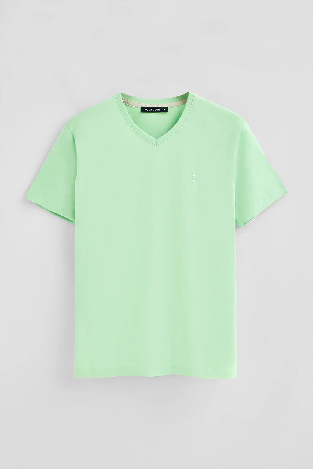 Camiseta color menta de manga corta y cuello de pico con bordado Rigby Best - Image 5