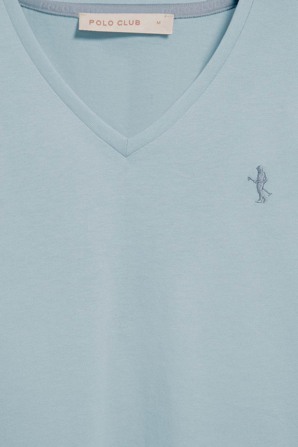 Camiseta azul claro de escote en pico y bordado Rigby Best - Image 10