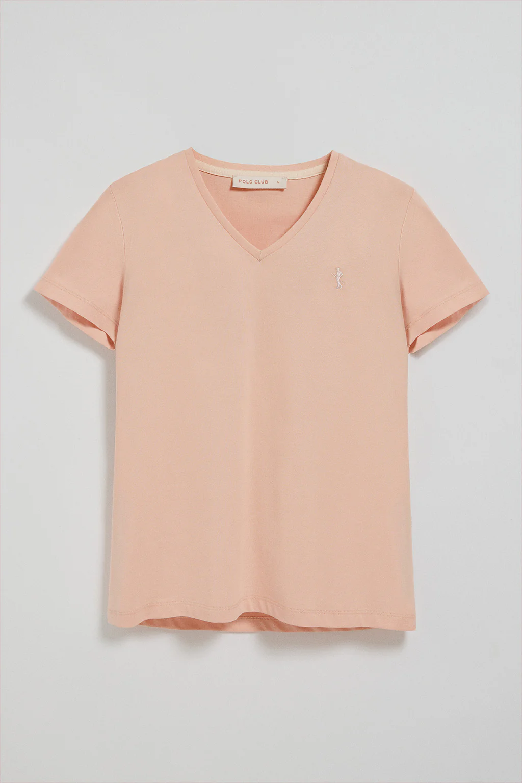 Camiseta color maquillaje de escote en pico y bordado Rigby Best - Image 5
