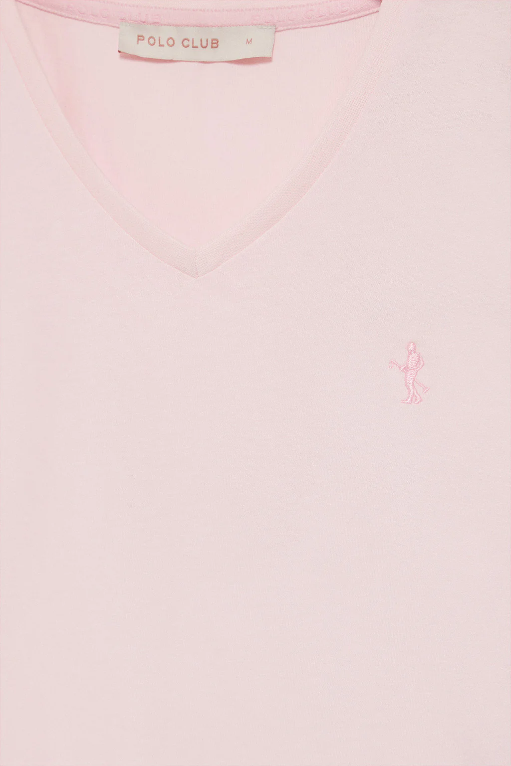 Camiseta rosa de escote en pico y bordado Rigby Best - Image 6