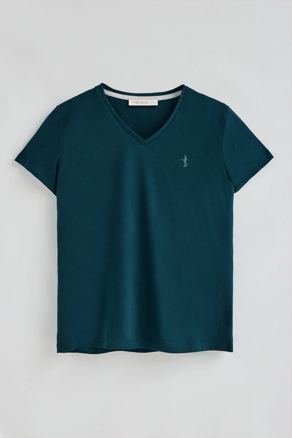 Camiseta azul verdoso de escote en pico y bordado Rigby Best - Image 5